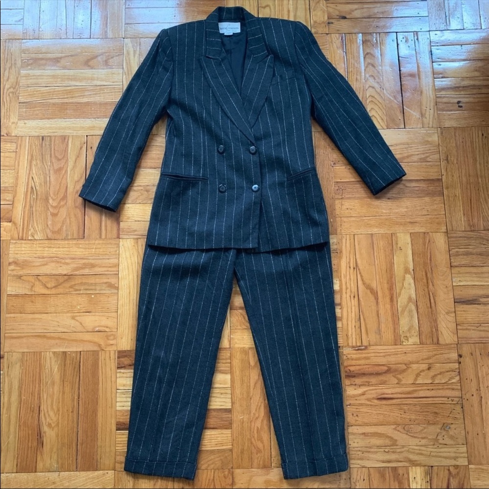 Charcoal striped suit